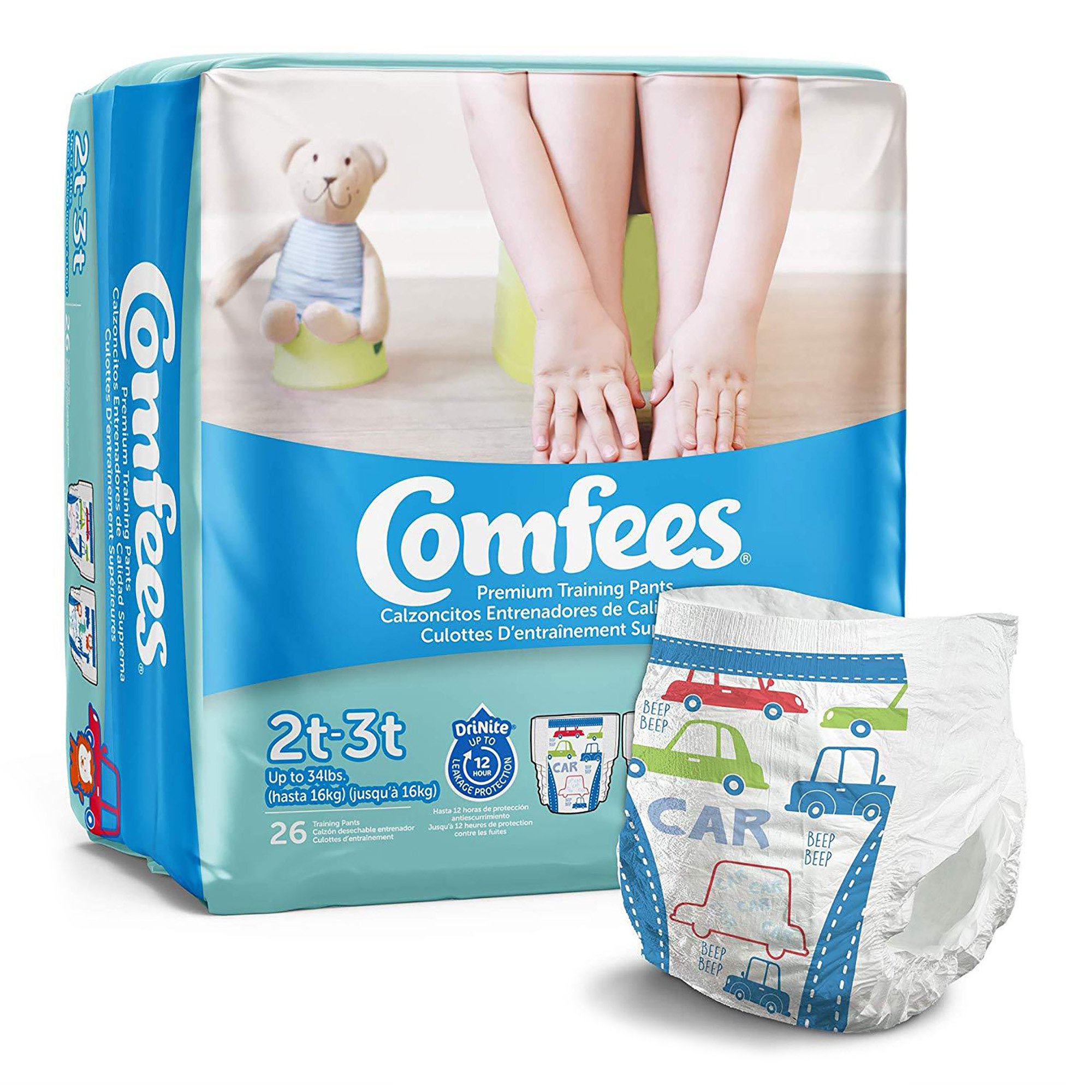 Attends Comfees Training Pants, 12-Hour Protection, Male Toddler MK 944455