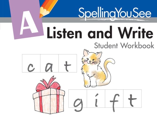 Spelling You See Level A: Listen & Write Student Workbook with Sticker Pack