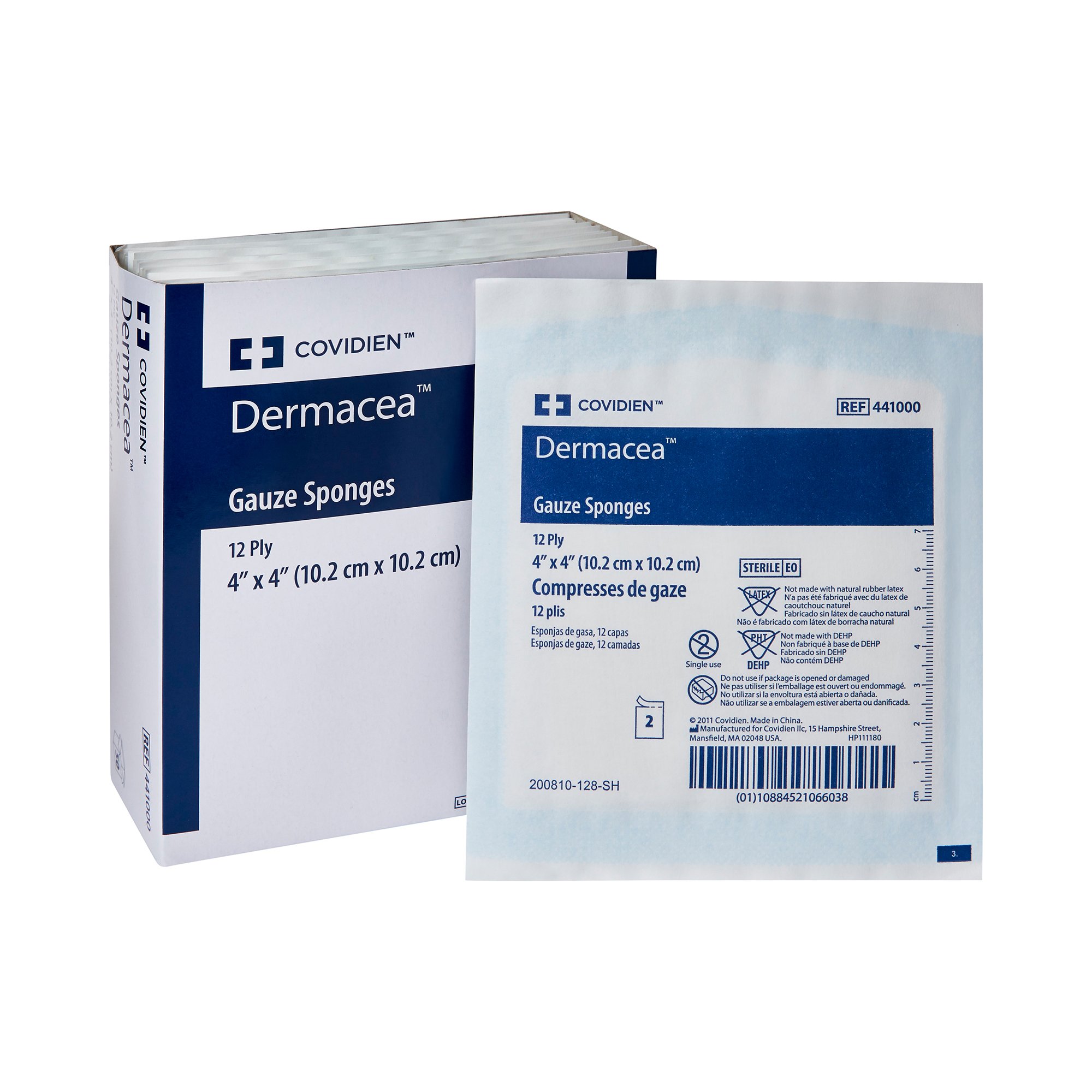 Dermacea Sterile Gauze Sponge, 4 x 4 Inch, 12-Ply MK 763387