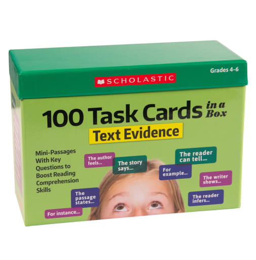 100 Task Cards in a Box: Text Evidence