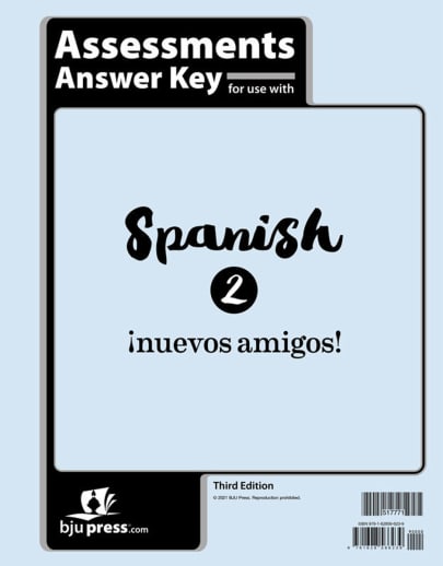 BJU Press Spanish 2 Assessments Key 3rd Edition
