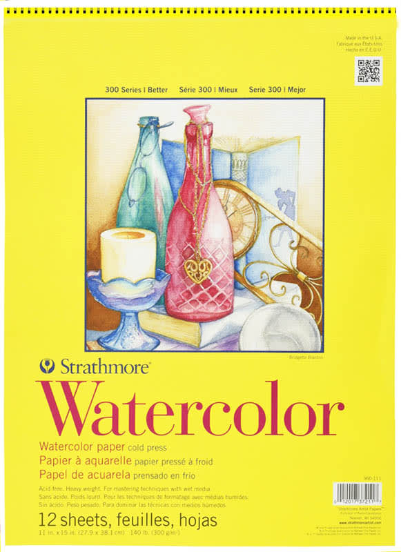 Watercolor Pad, 11" x 15" - 12 Sheets