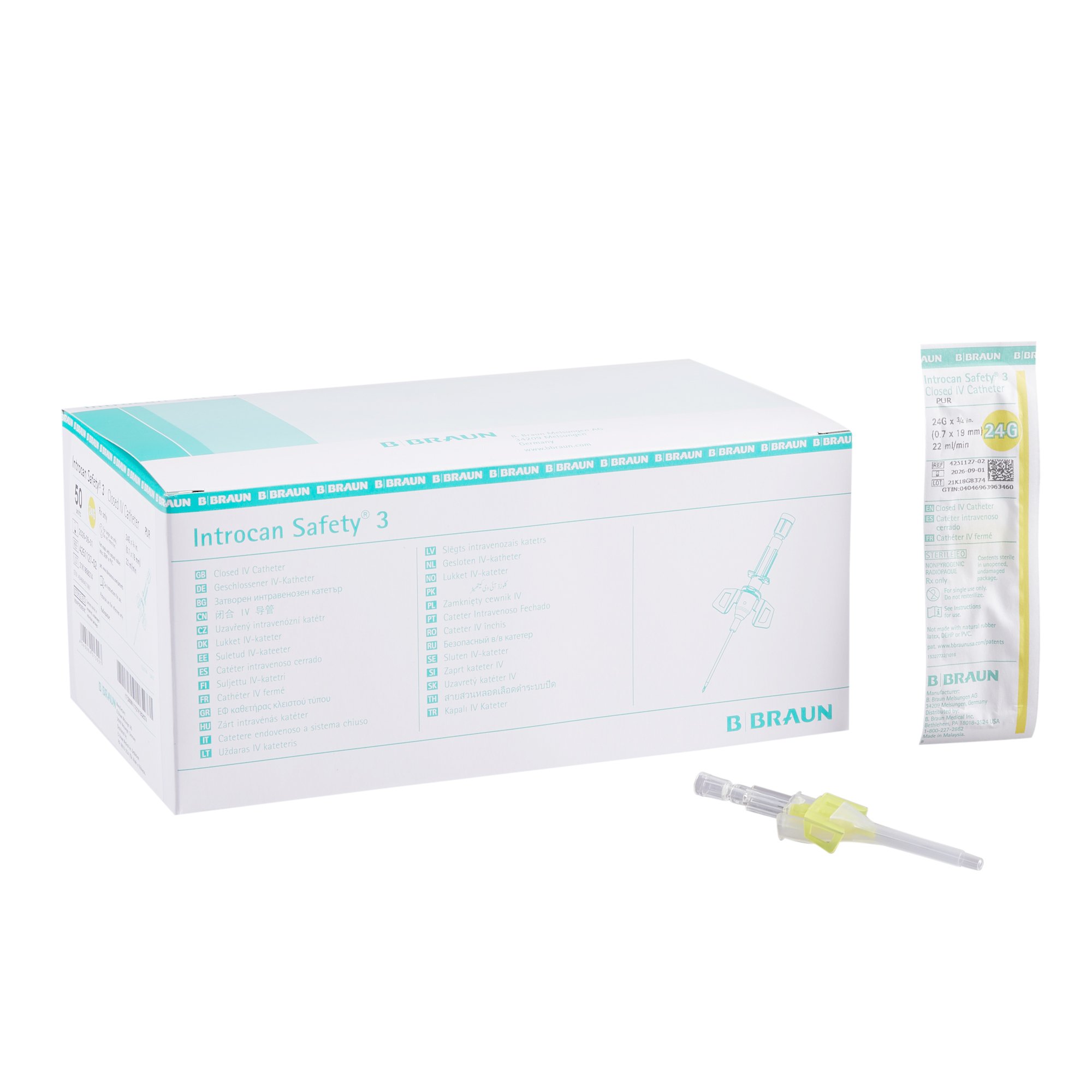 Introcan Safety 3 Closed IV Catheter MK 808004