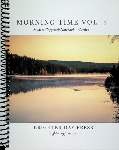 Morning Time Student Copywork Notebook Volume 1 - Cursive