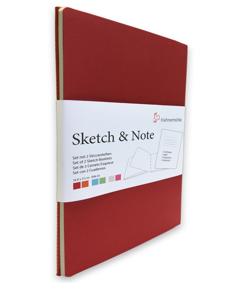送料無料 百貨店 Sketch & (2 8.27 x A5/5.83 Size Bundle: Red - Booklets Note ドッグフード