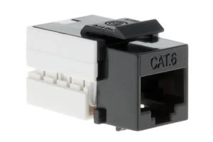Cat6 RJ45 110 Type Keystone Jack, Black