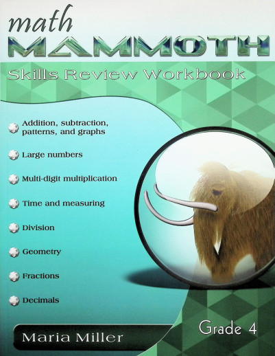 Math Mammoth Grade 4 Color Skills Review Workbook