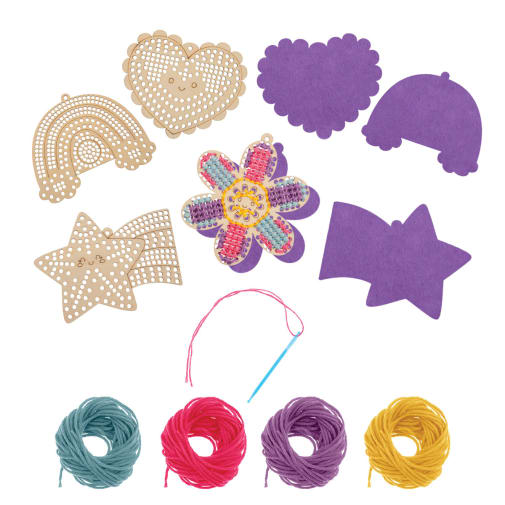 Wooden Lacing Cards - Rainbow