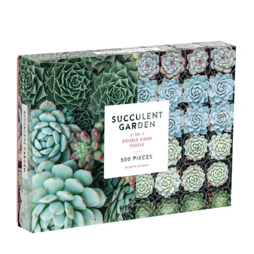 Succulent Garden 2-in-1 Double Sided Puzzle (500 Pieces)