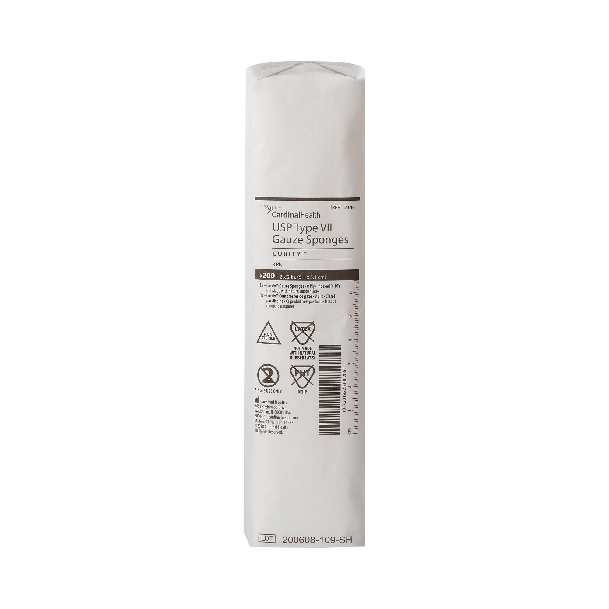 Curity USP Type VII Gauze Sponge, 2 x 2 Inch, 8-Ply MK 9975