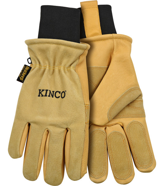 Lined Heavy-Duty Premium Grain & Suede Pigskin Ski Glove with Omni-Cuff&trade;