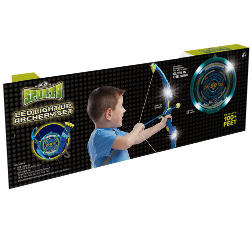 LED Light Up Archery Set with Suction Cup Arrows | NSG Sports