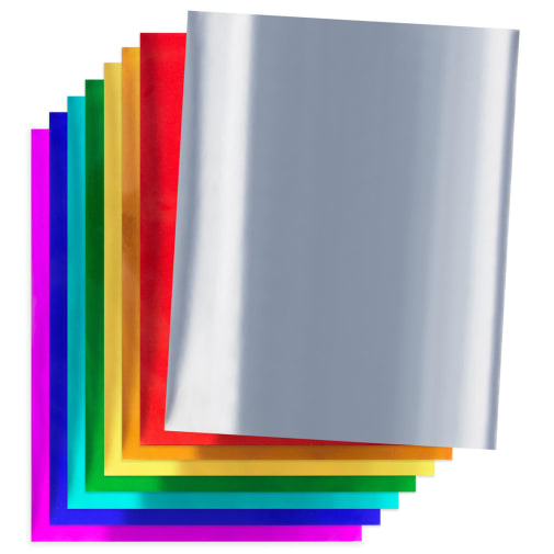Metallic Foil Paper 8.5" x 11" - 16 sheets (2 each 8 assorted colors)