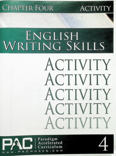 English III: Writing Skills Chapter 4 Activities