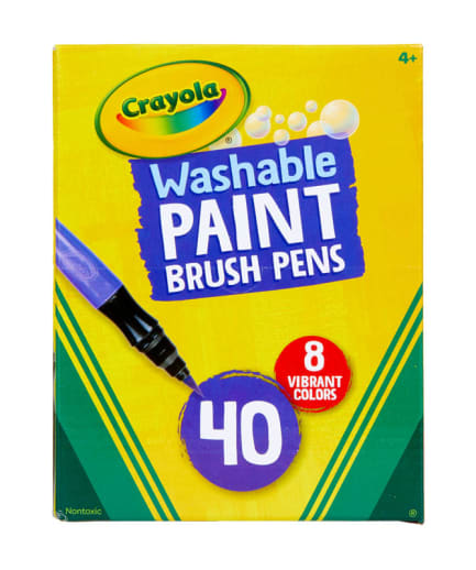 Crayola Washable Paint Brush Pens, 40 Count, 8 Assorted Colors