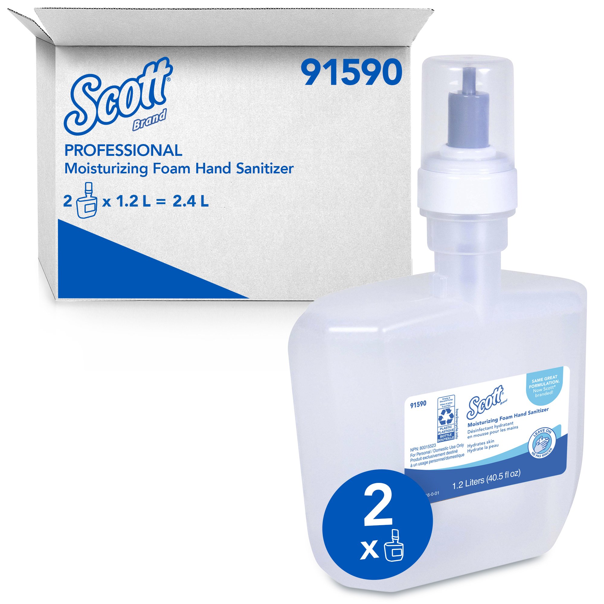 Scott Pro Moisturizing Foam Hand Sanitizer, 1200 mL Refill, Cucumber Scent MK 725823