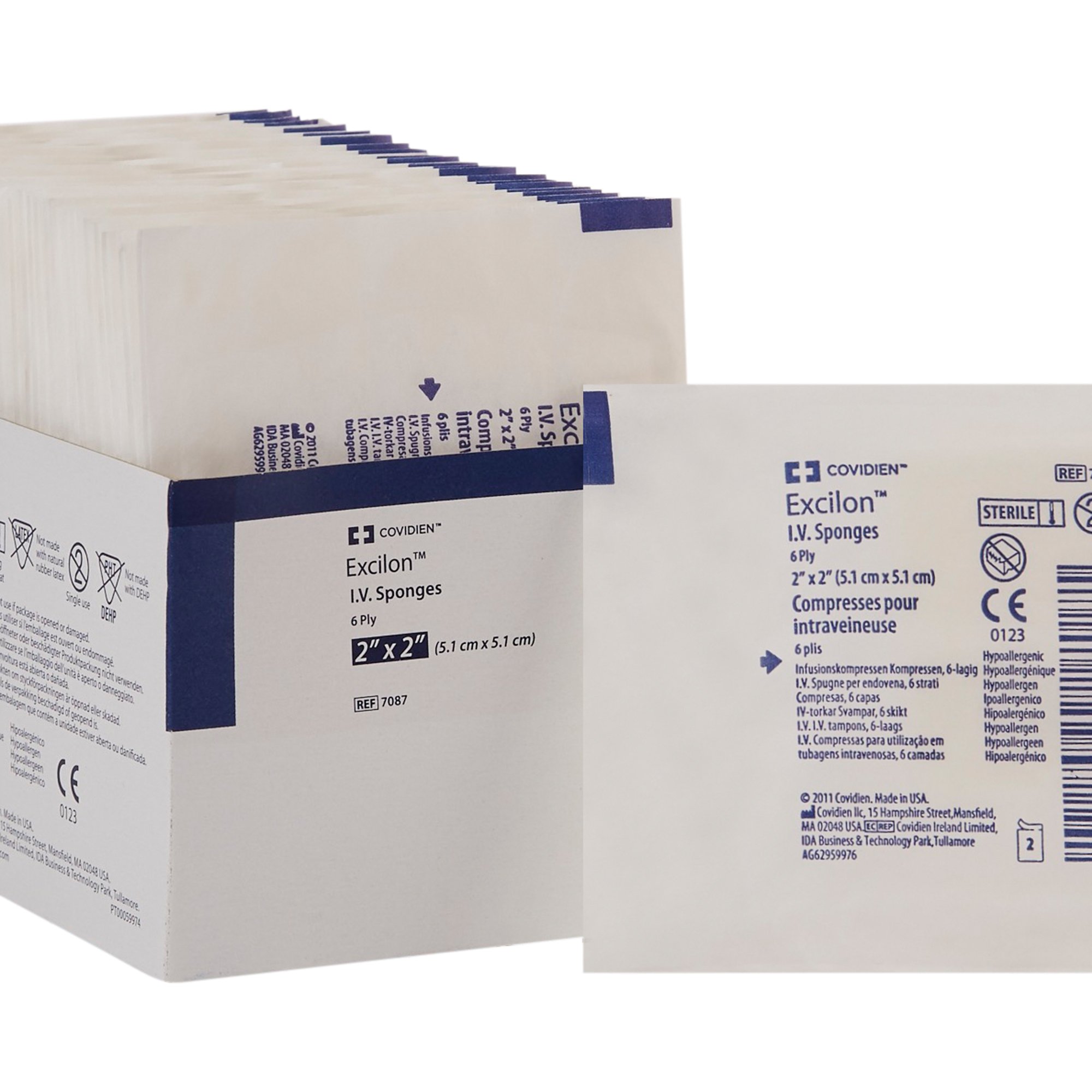 Excilon I.V. / Drain Split Dressing, 2 x 2 inch, Six-Ply MK 453951