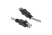 Cat6A Armored Ethernet Patch Cable, Stainless Steel, 7ft
