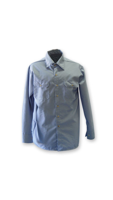 FR Shirts Button Front, 2-pocket style: 7 oz. Medium Blue UltraSoft®