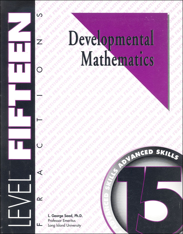 Developmental Mathematics Level 15, Fractions, Student