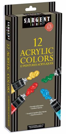 Acrylic 12 Tube Paint Set
