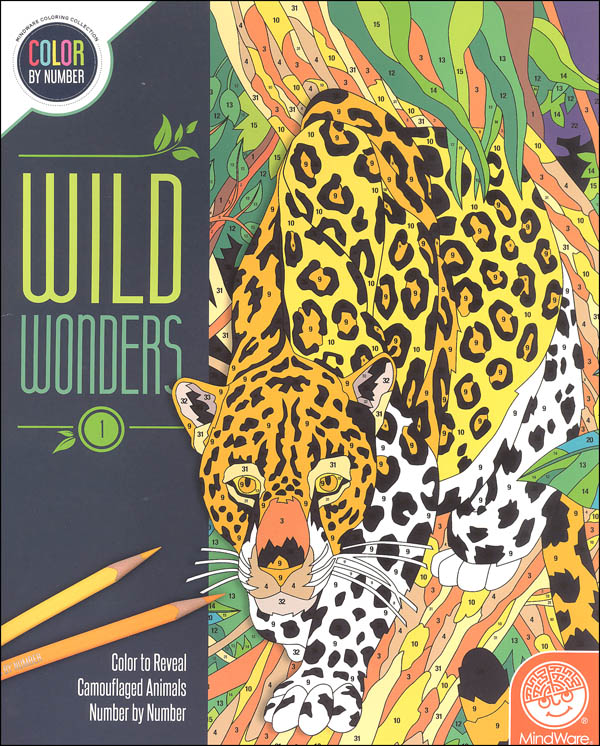 Wild Animals. Mystery Color by Number. Wildlife Coloring Book for Adults:  40 Black Background Artistic Animals and Wild Wonders. Choose your Favorite