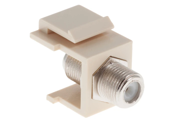 Keystone Snap In F Type F/F Module, Ivory Keystone Snap In F Type F/F Module, Ivory