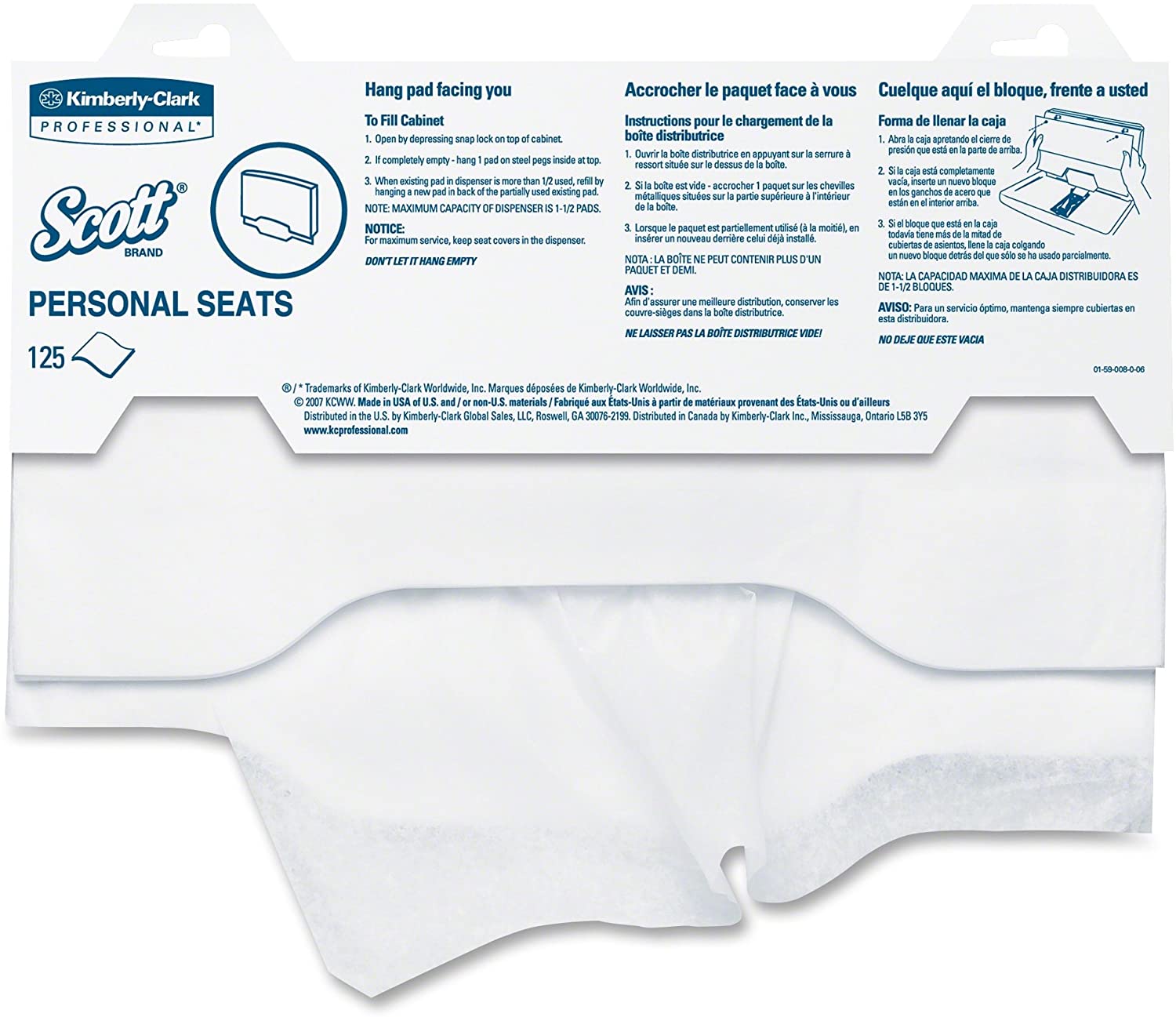 Scott Toilet Seat Cover, 15 x 18 Inch MK 628337