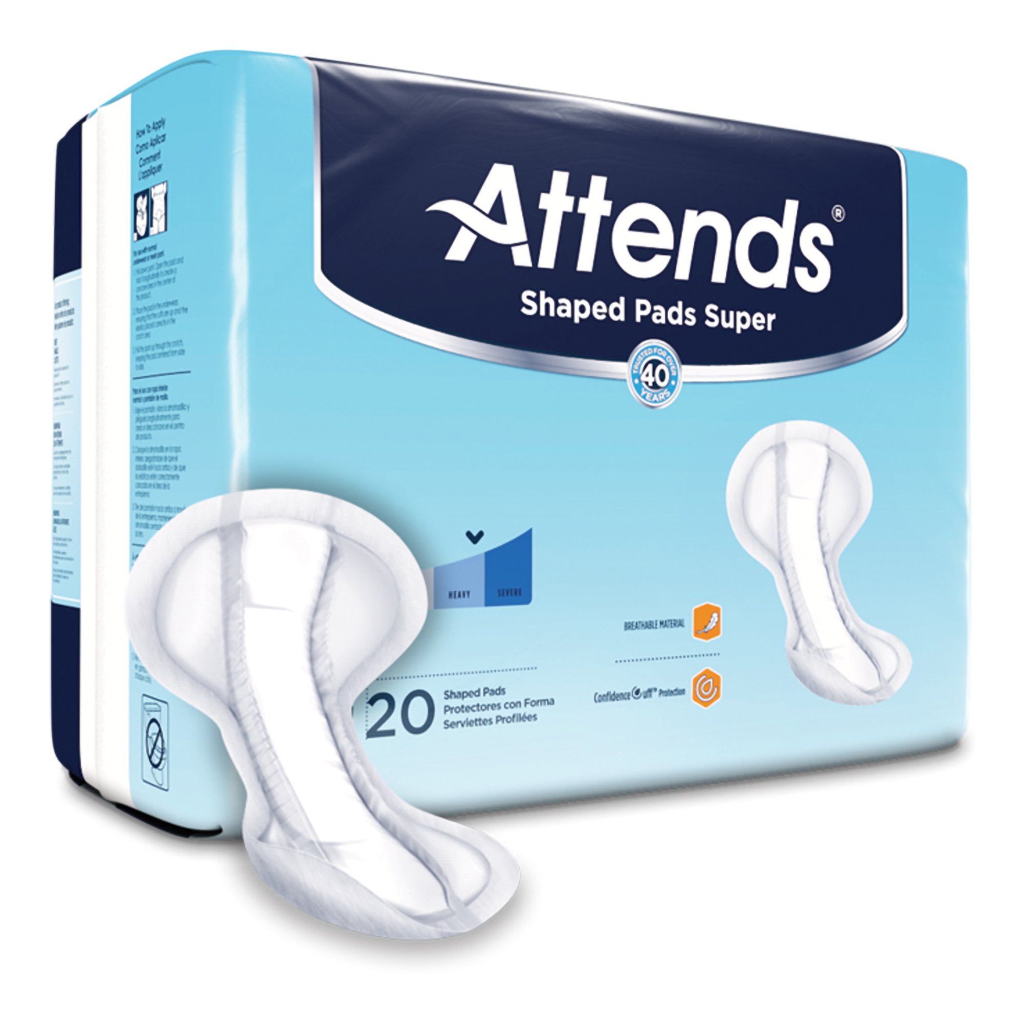 Attends Shaped Bladder Control Pads, Super MK 1186540