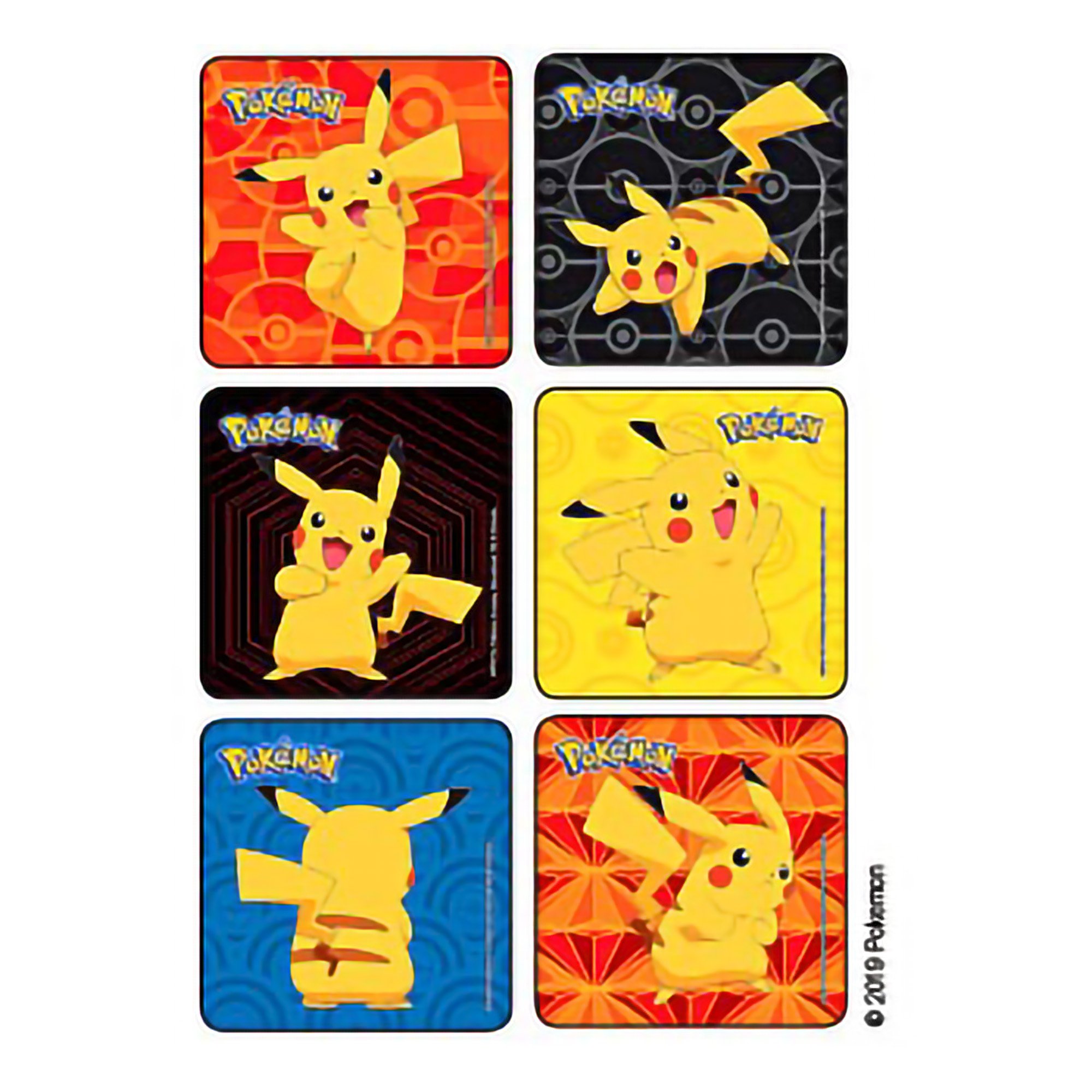 Kids Love Stickers 72 per Roll Pokemon Pikachu Sticker 2-1/2 Inch MK 1140363