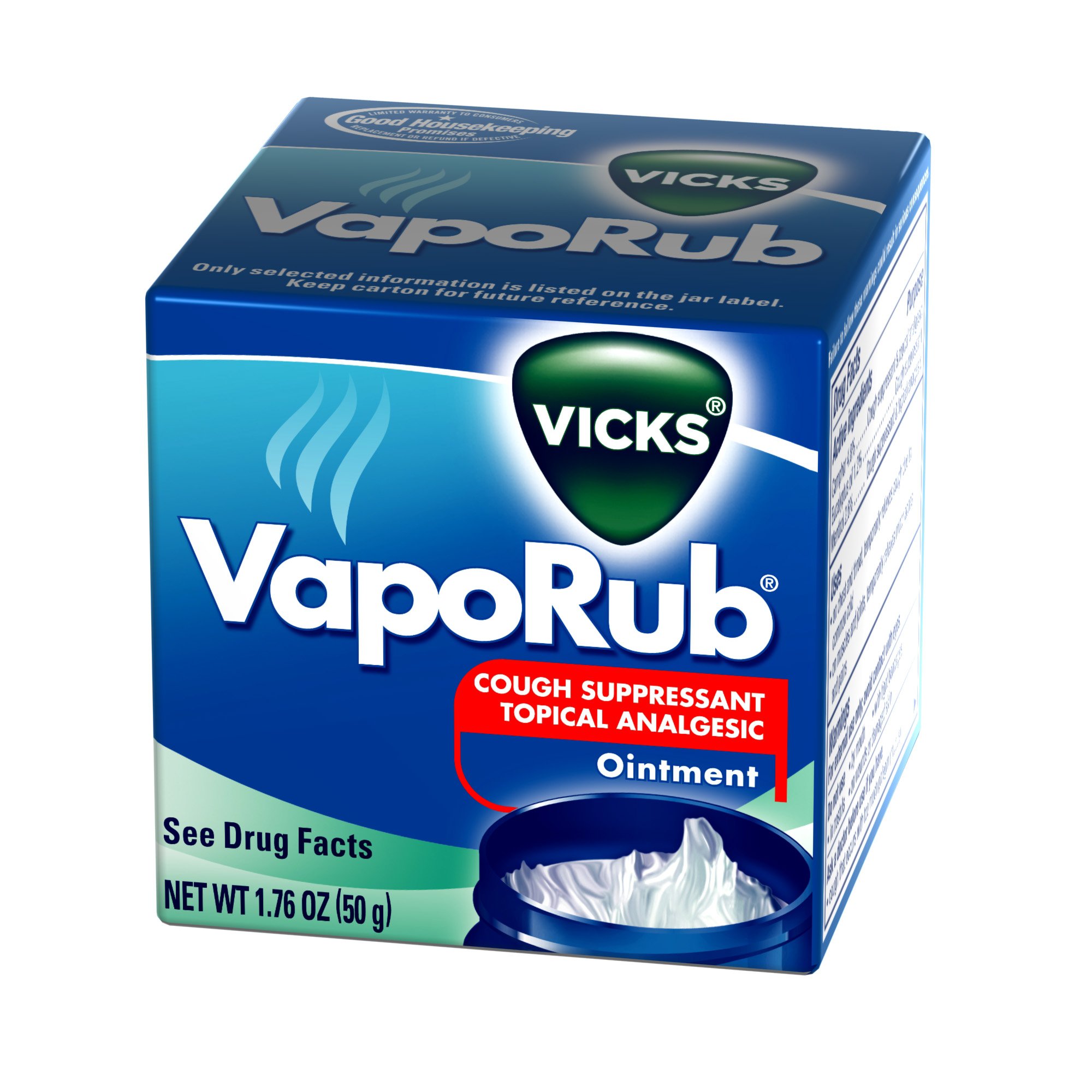 Vicks VapoRub Camphor / Menthol / Eucalyptus Oil Chest Rub, 1.76 oz. MK 833168