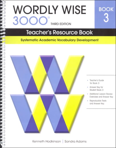 Wordly Wise 3000 3rd Edition Teacher's Resource Book 3