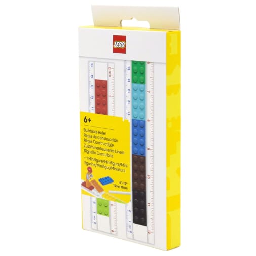 LEGO Ruler w/ Minifigure Construction Worker