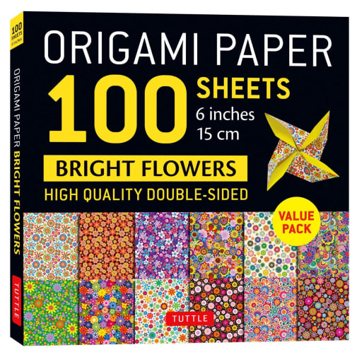 Origami Paper - 100 Sheets Bright Flowers 6"