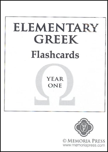 Memoria Press Elementary Greek Flashcards: Year 1