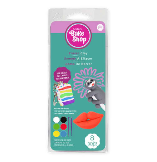 Sculpy Bake Shop Eraser Clay (6 colors)