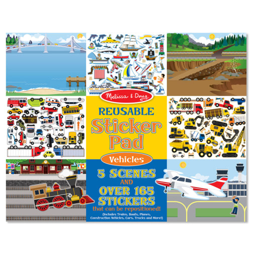 Melissa & Doug Reusable Sticker Pad - Vehicles