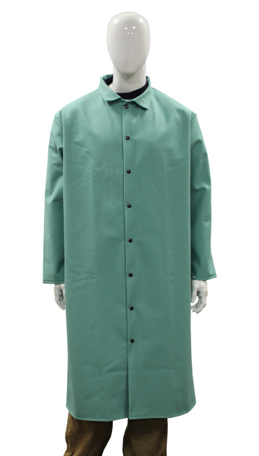 50" Coat: 12 oz. Green FR Cotton (Style B)