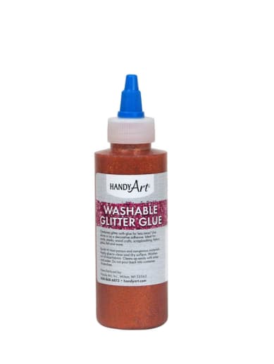 Glitter Glue (Washable) Orange - 4 oz.