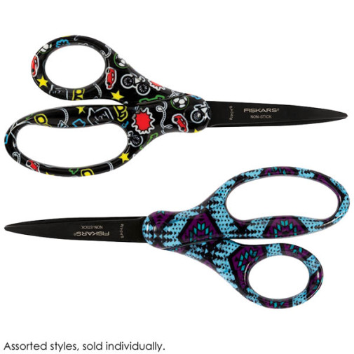 Fiskars Designer Non-stick 7 Student Scissors (assorted)