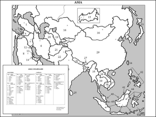 Trick Geography: Asia Review Card