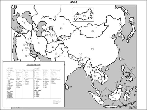 Trick Geography: Asia Review Card
