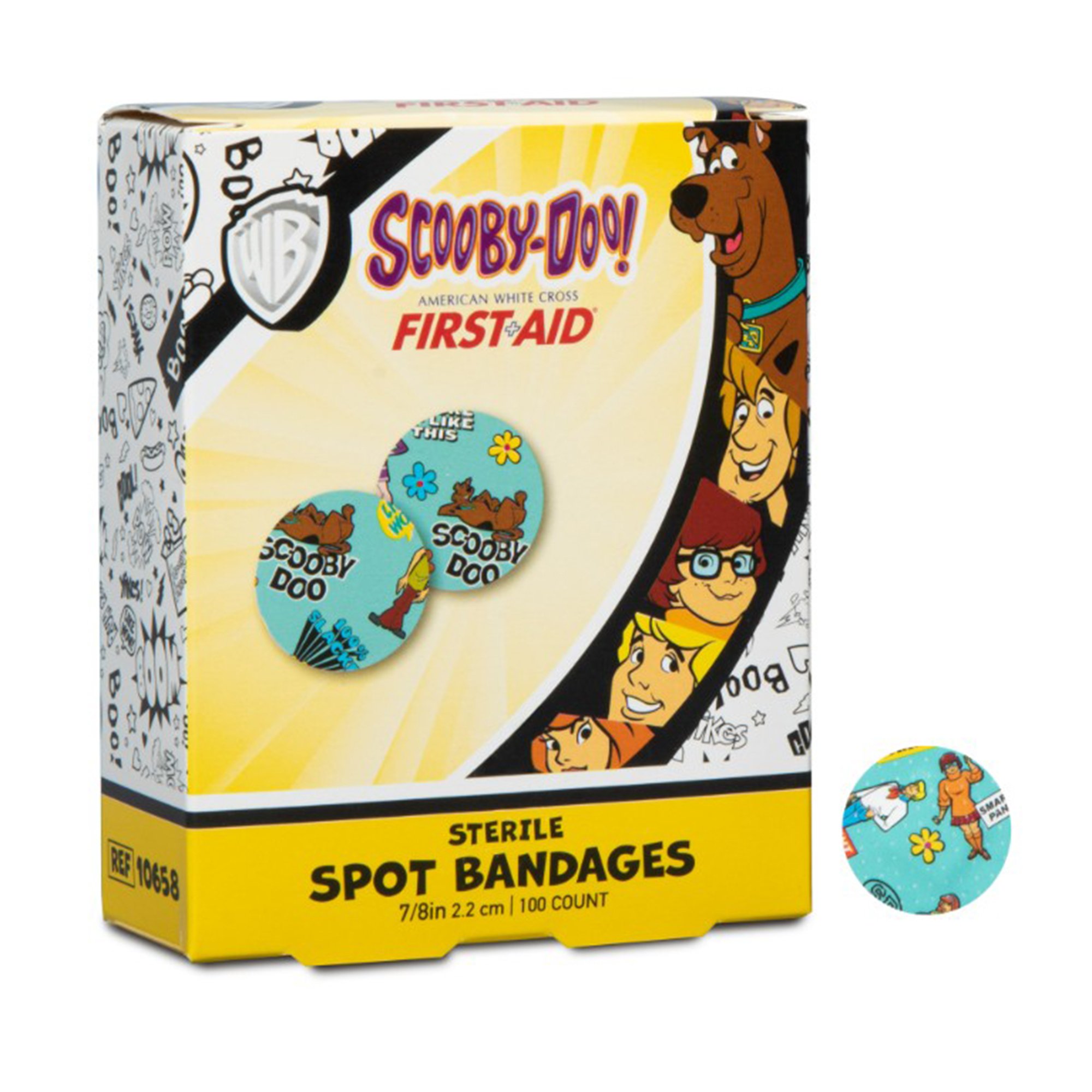 American White Cross Stat Strip Scooby-Doo Adhesive Spot Bandage, 7/8-Inch MK 934479