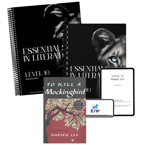 Essentials in Literature Level 10 Bundle (Textbook, Resource Book, Novel, and Online Video Access)