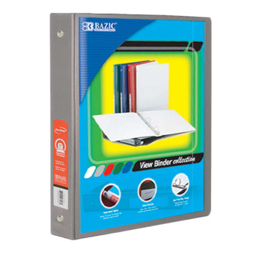 Binder - 3-Ring View 1.5" Grey