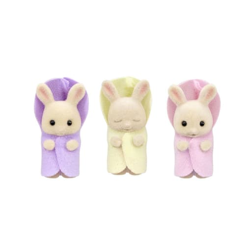 Milk Rabbit Family Triplets Baby Bathtime Set (Calico Critters)
