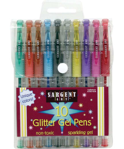 Glitter Gel Pens - 10 count