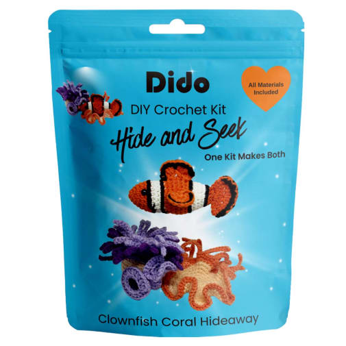 Dido DIY Crochet Kit: Hide and Seek - Clownfish Coral Hideaway