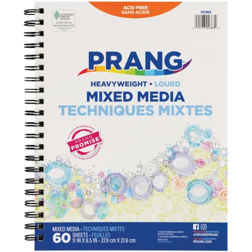 Prang (Formerly Art Street) Mixed Media Journal (11" x 8.5") 60 sheets