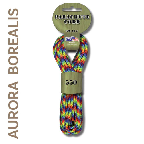 Aurora Borealis 550 Paracord Cord (16 feet)